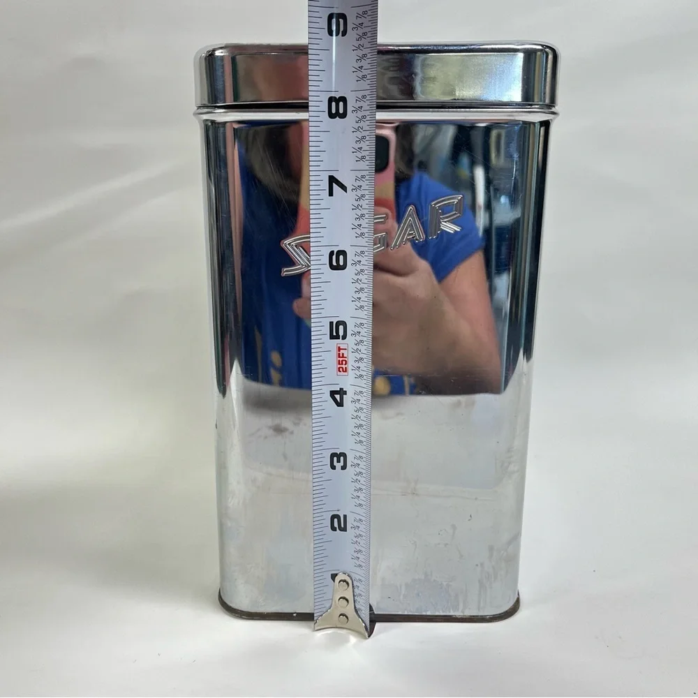 Vintage 1950’s Chrome Aluminum Flour & Sugar 0833 Canisters